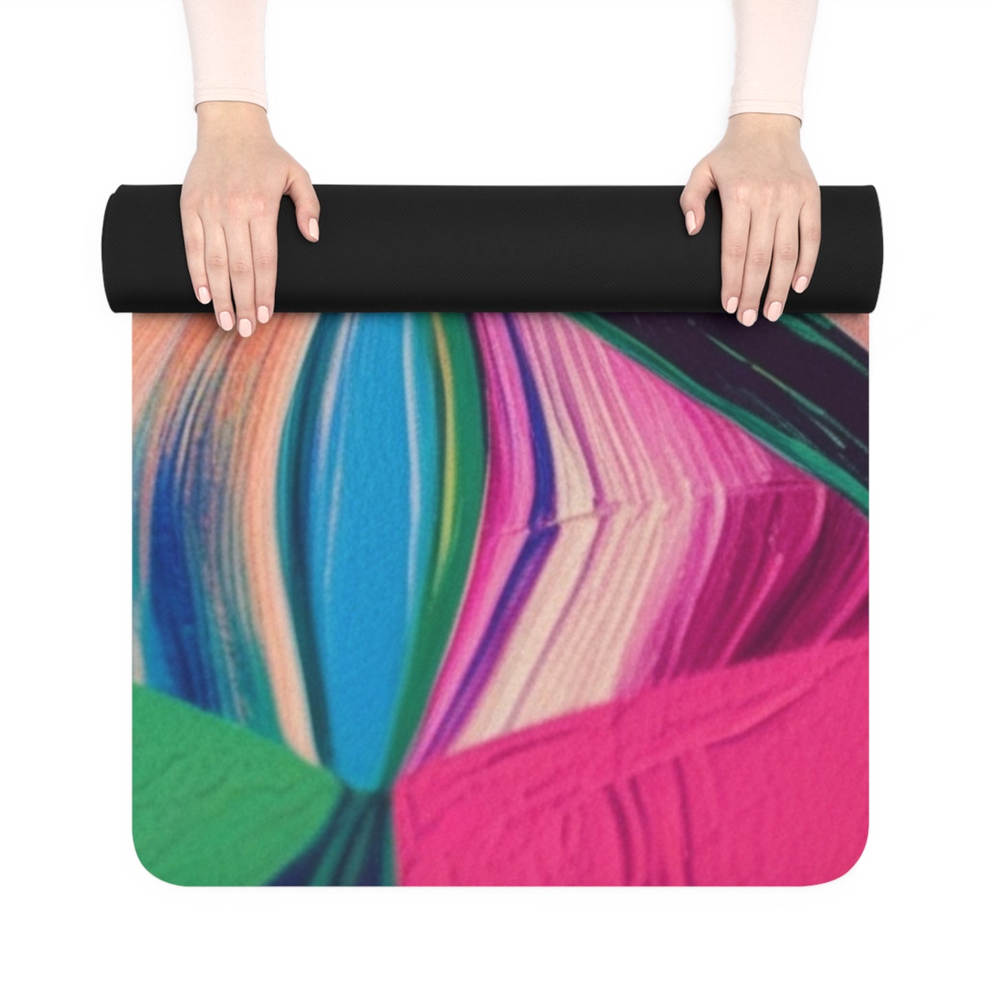 Neon Swirls Rubber Yoga Mat