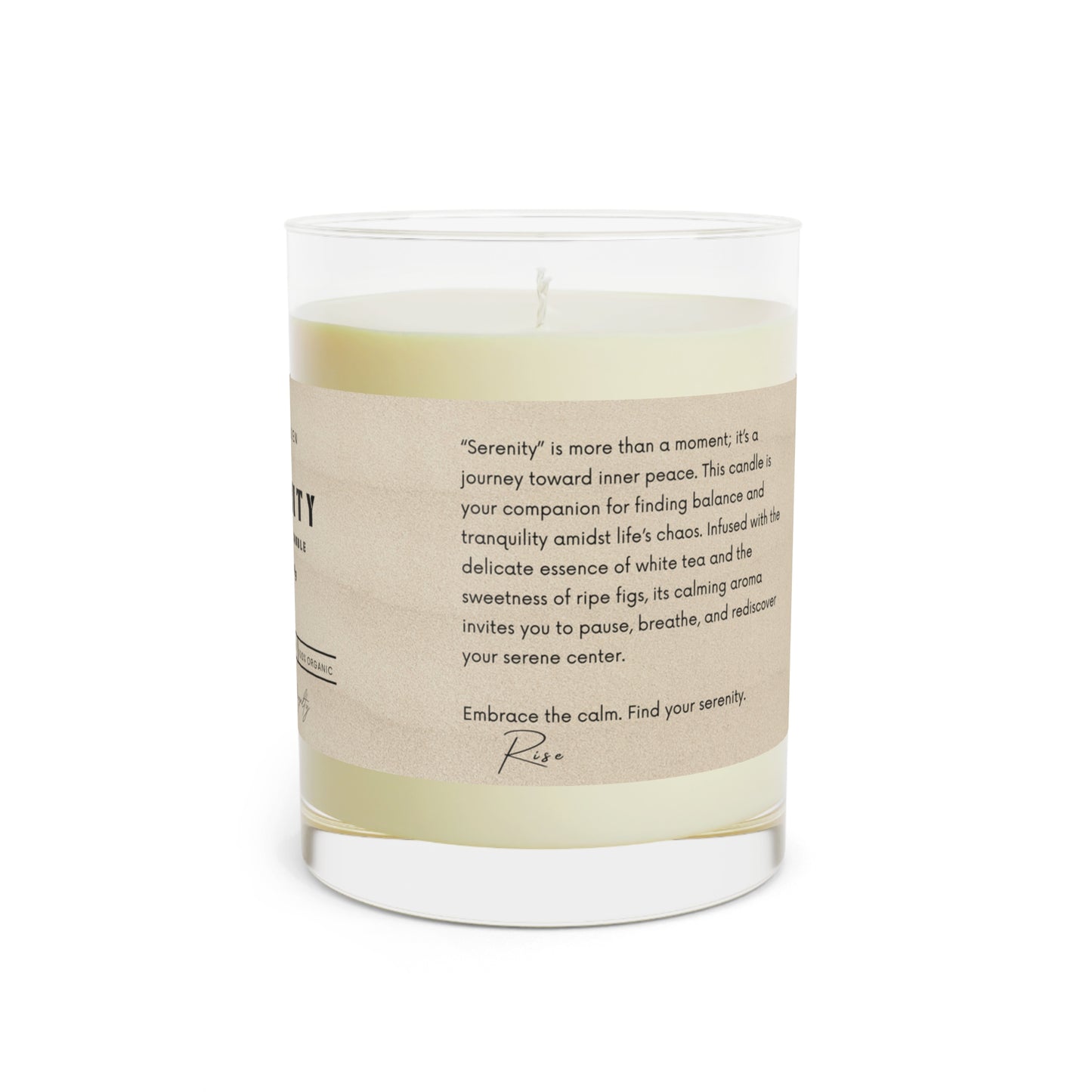 Serenity Natural Soy Candle - Minted Lavender & Sage, 11oz Glass