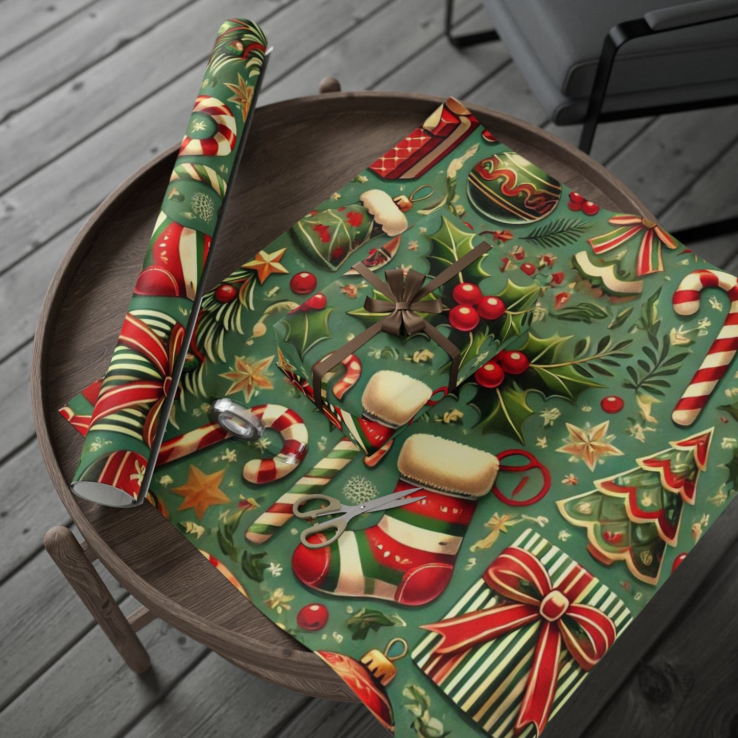 Traditional Christmas Wrapping Paper
