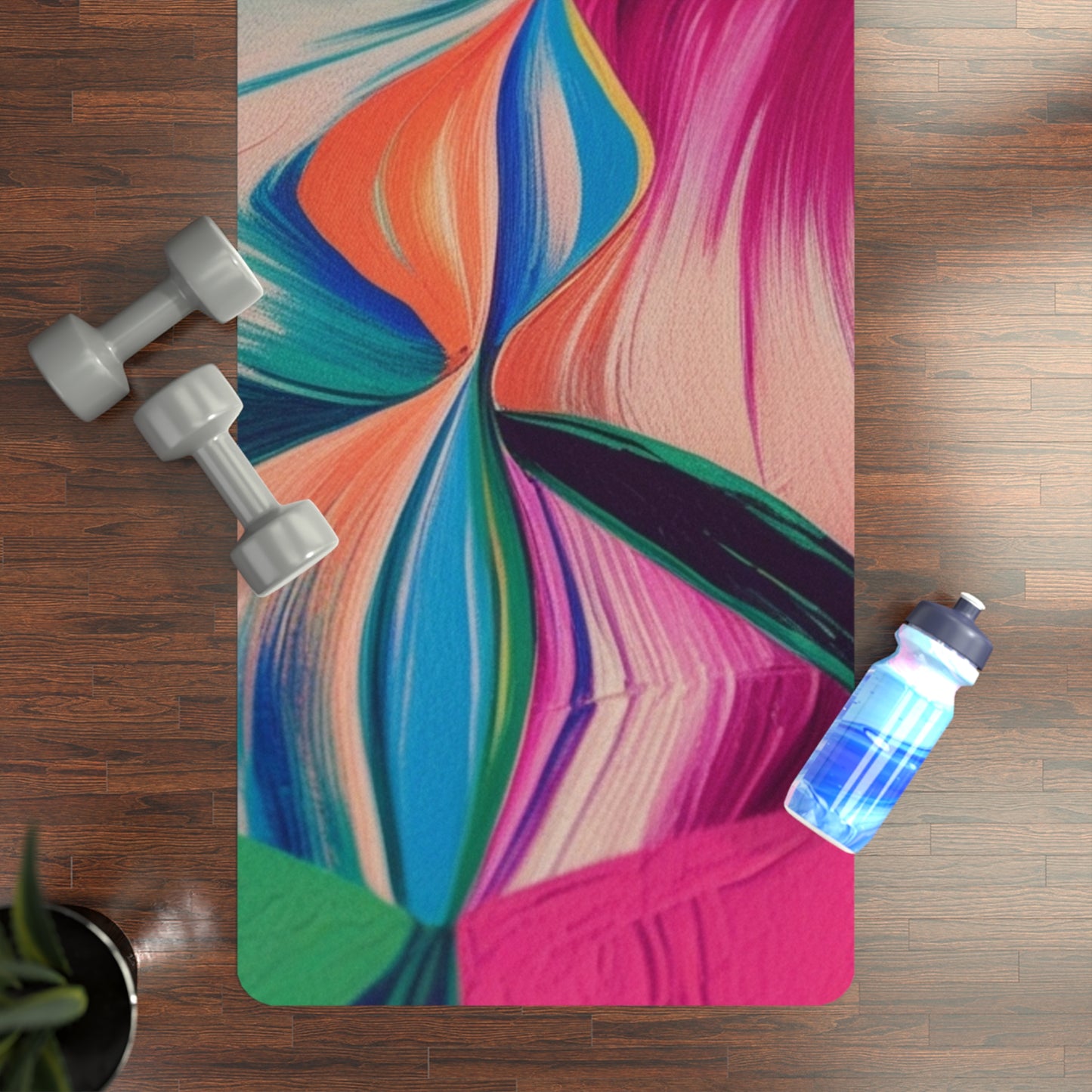 Neon Swirls Rubber Yoga Mat