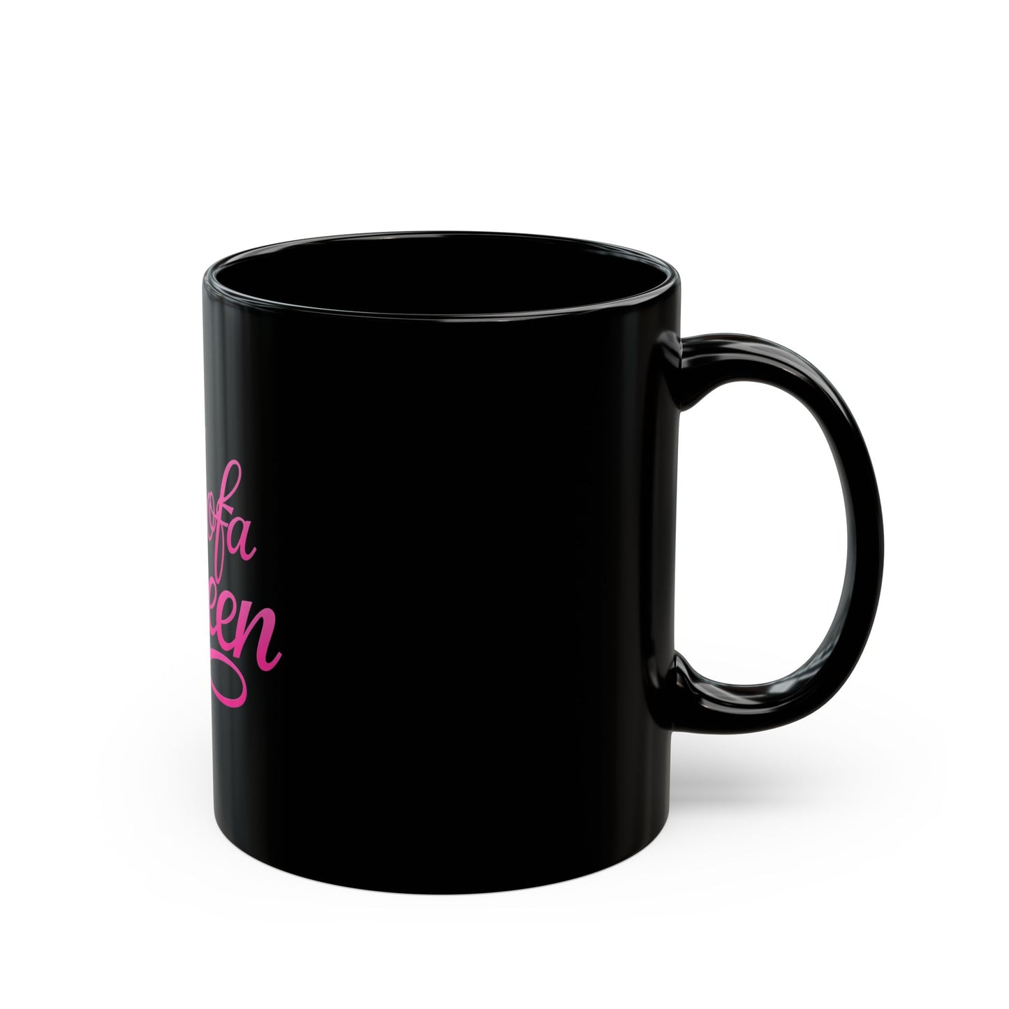 Rise of a Queen Black Mug - Empowering 11oz & 15oz Coffee Cup for Queens