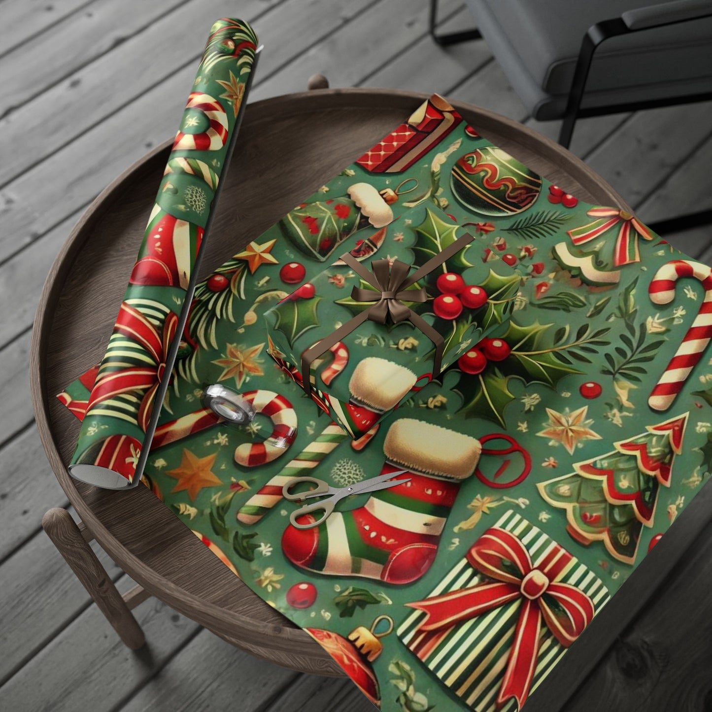 Traditional Christmas Wrapping Paper