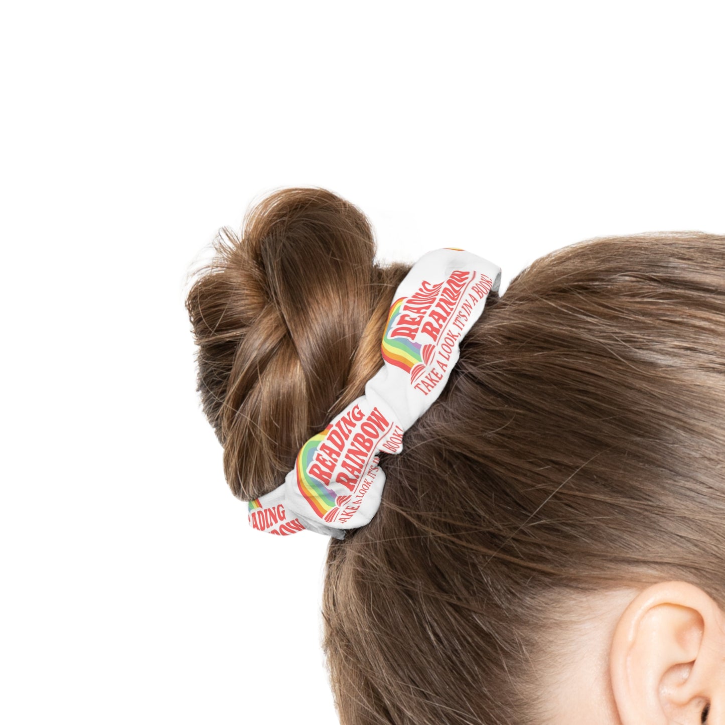 Rainbow Reading Scrunchie - Fun Hair Accessory for Book Lovers