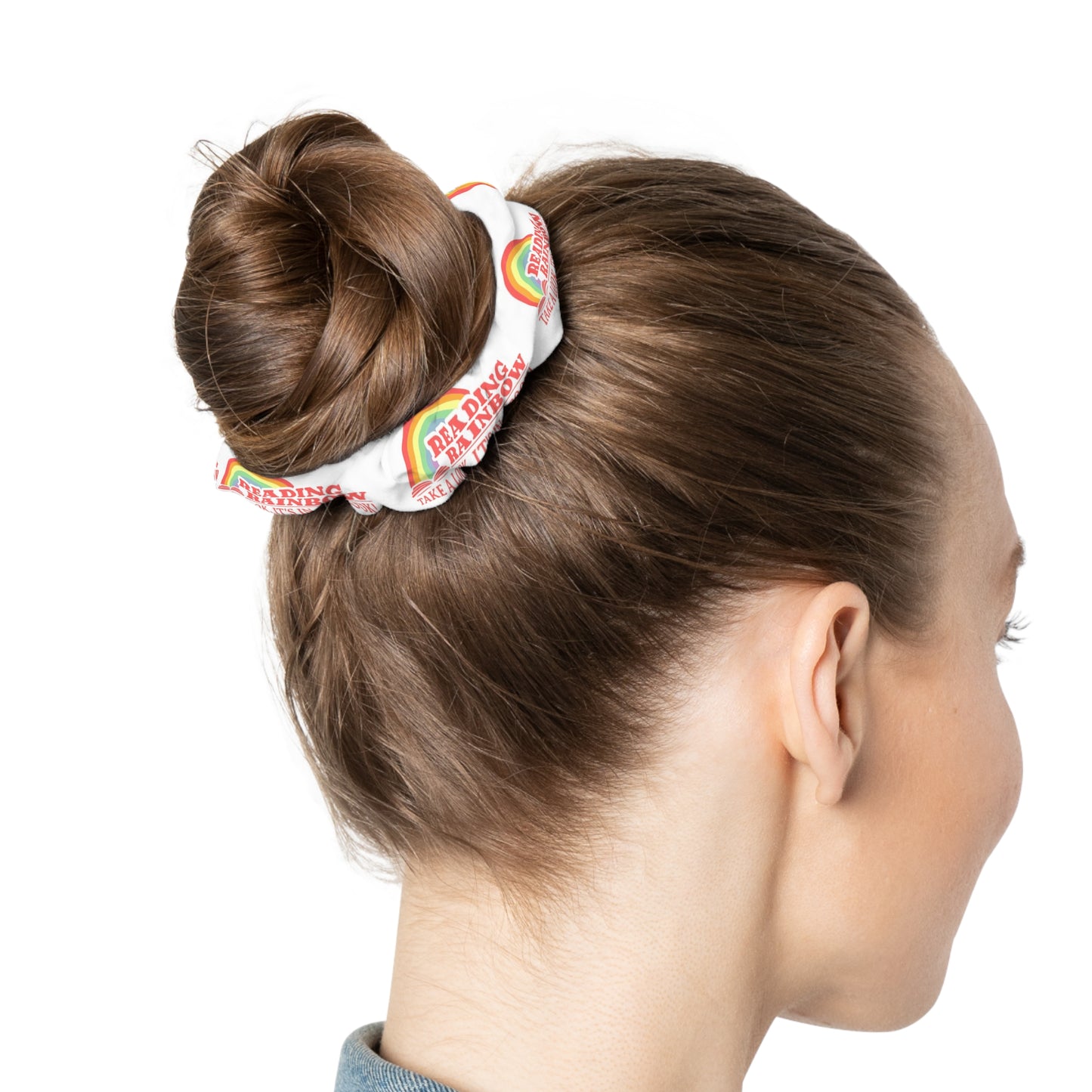 Rainbow Reading Scrunchie - Fun Hair Accessory for Book Lovers