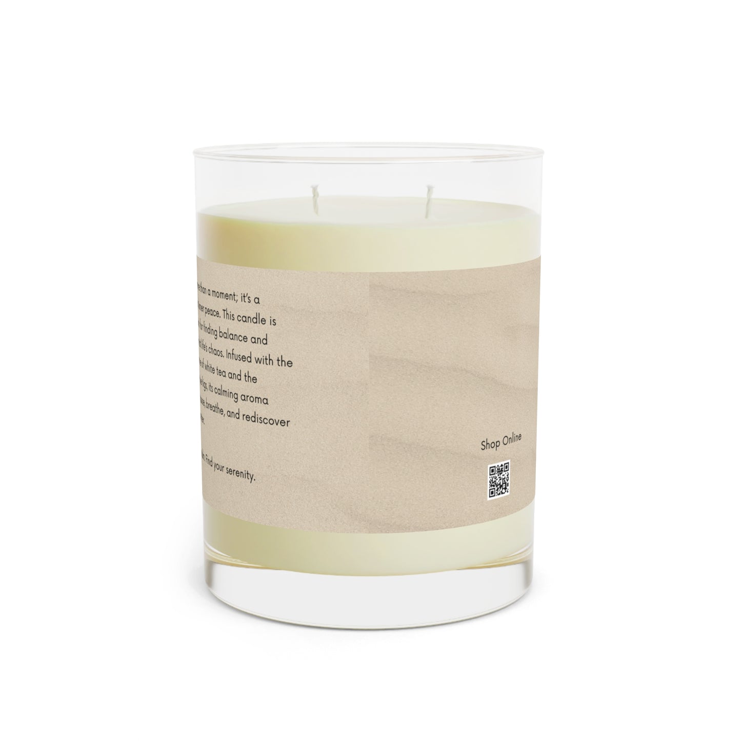 Serenity Natural Soy Candle - Minted Lavender & Sage, 11oz Glass