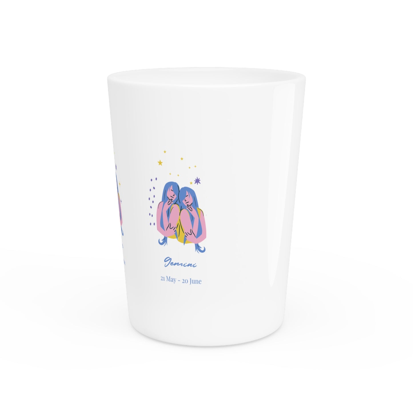 Gemini Themed Shot Glass