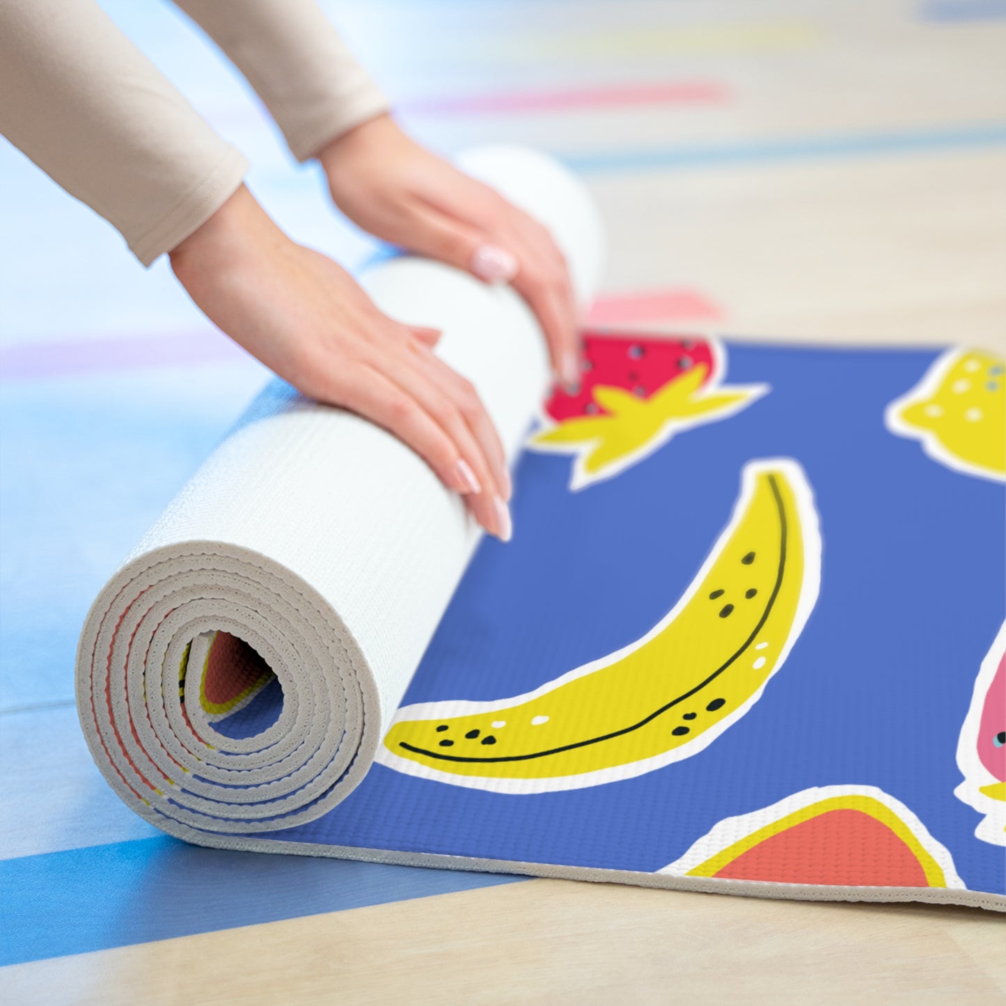 Fruity Blue Foam Yoga Mat