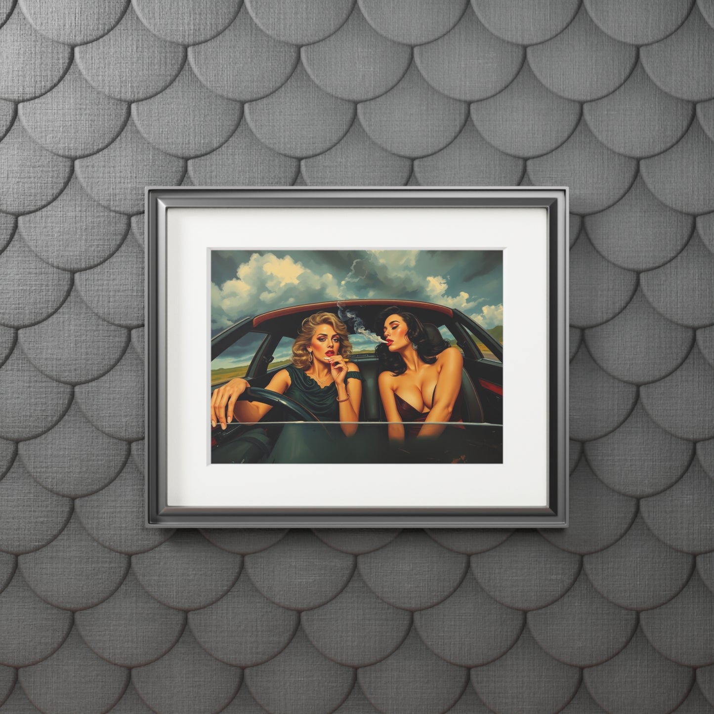 Retro Glamour Fine Art Print - Passepartout Framed Wall Decor
