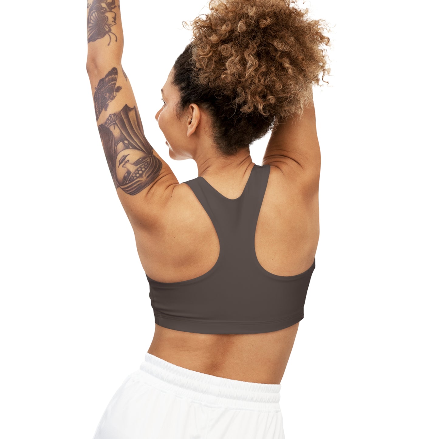 Dark Cocoa Seamless Sports Bra
