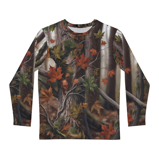 Autumn Forest Men's Long Sleeve Shirt - Nature-Inspired Cozy Fashion