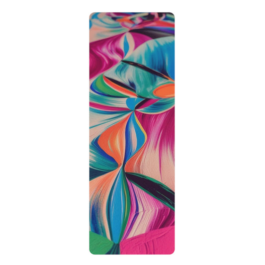 Neon Swirls Rubber Yoga Mat