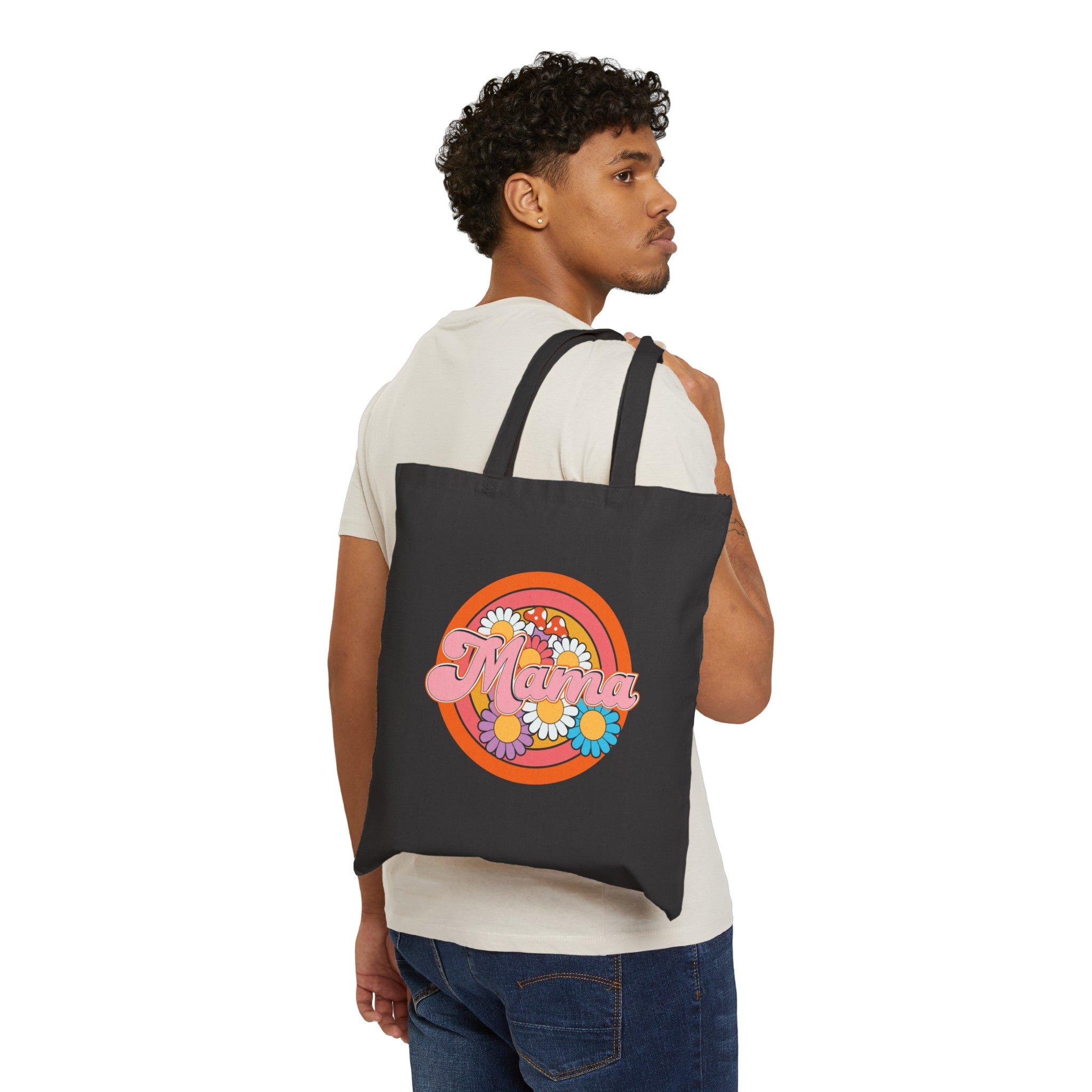 Groovy Mama Cotton Canvas Tote Bag