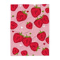 Strawberry Hearts Fleece Blanket