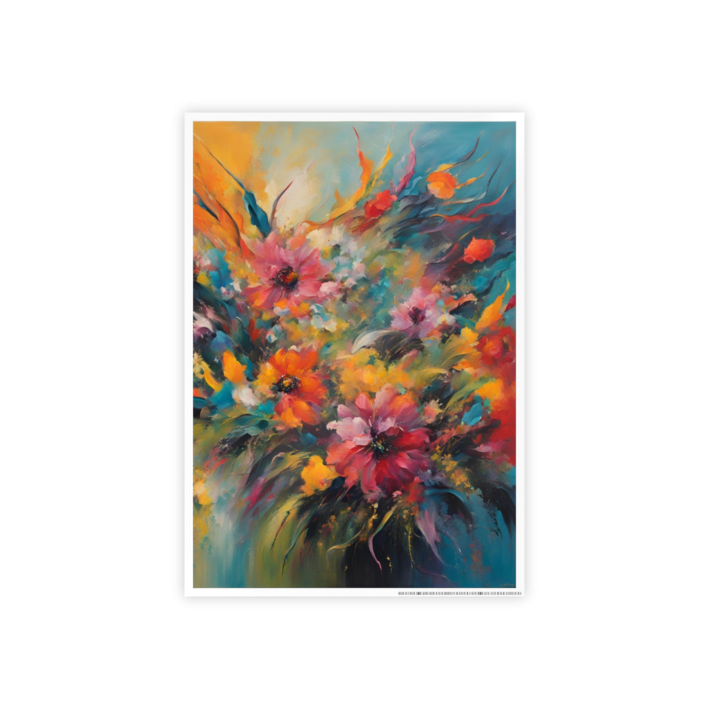Abstract Flowers by Rise Gloss Posters