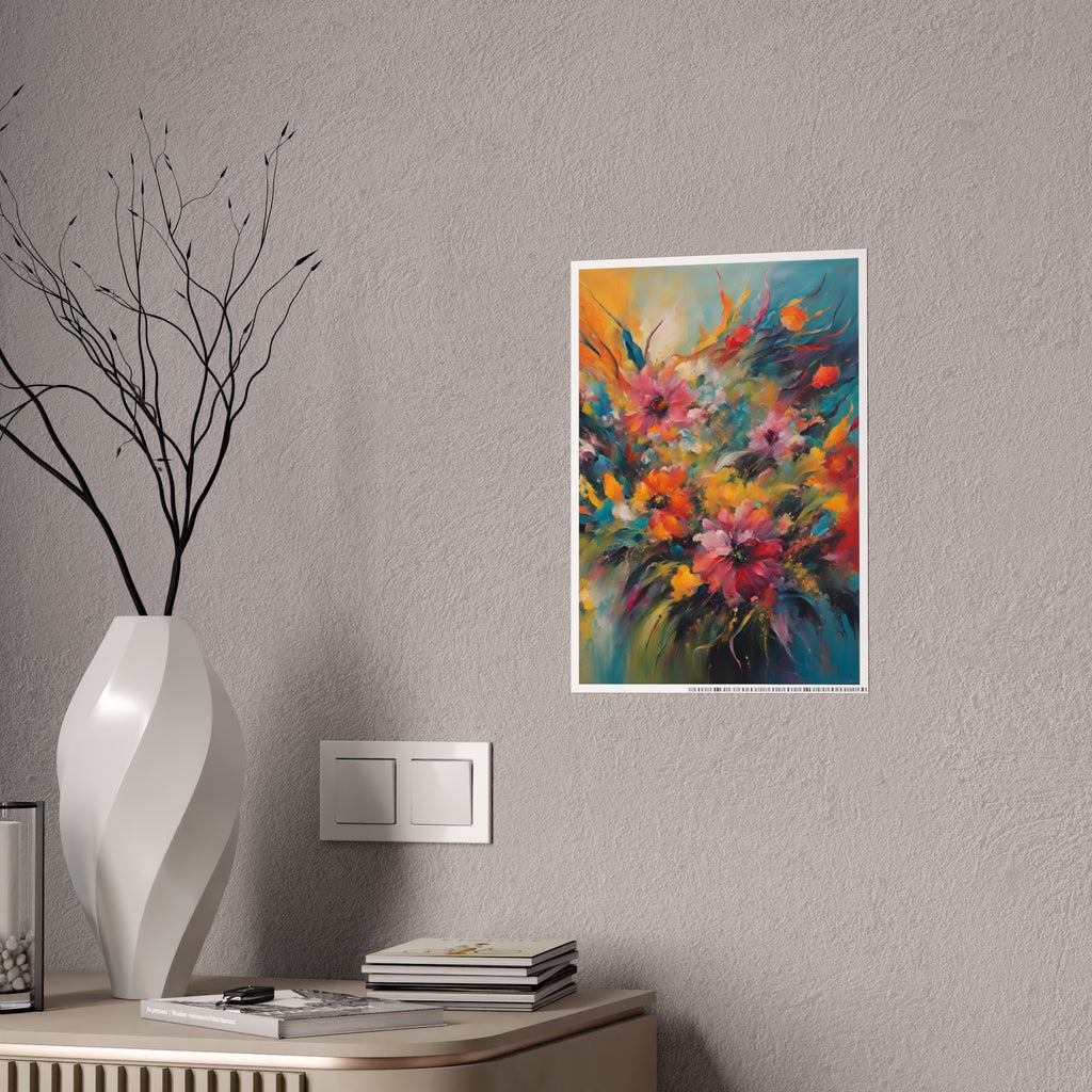 Abstract Flowers by Rise Gloss Posters
