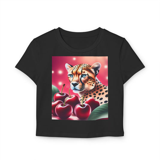 Rise of a Queen Leopard & Cherry Graphic Tee