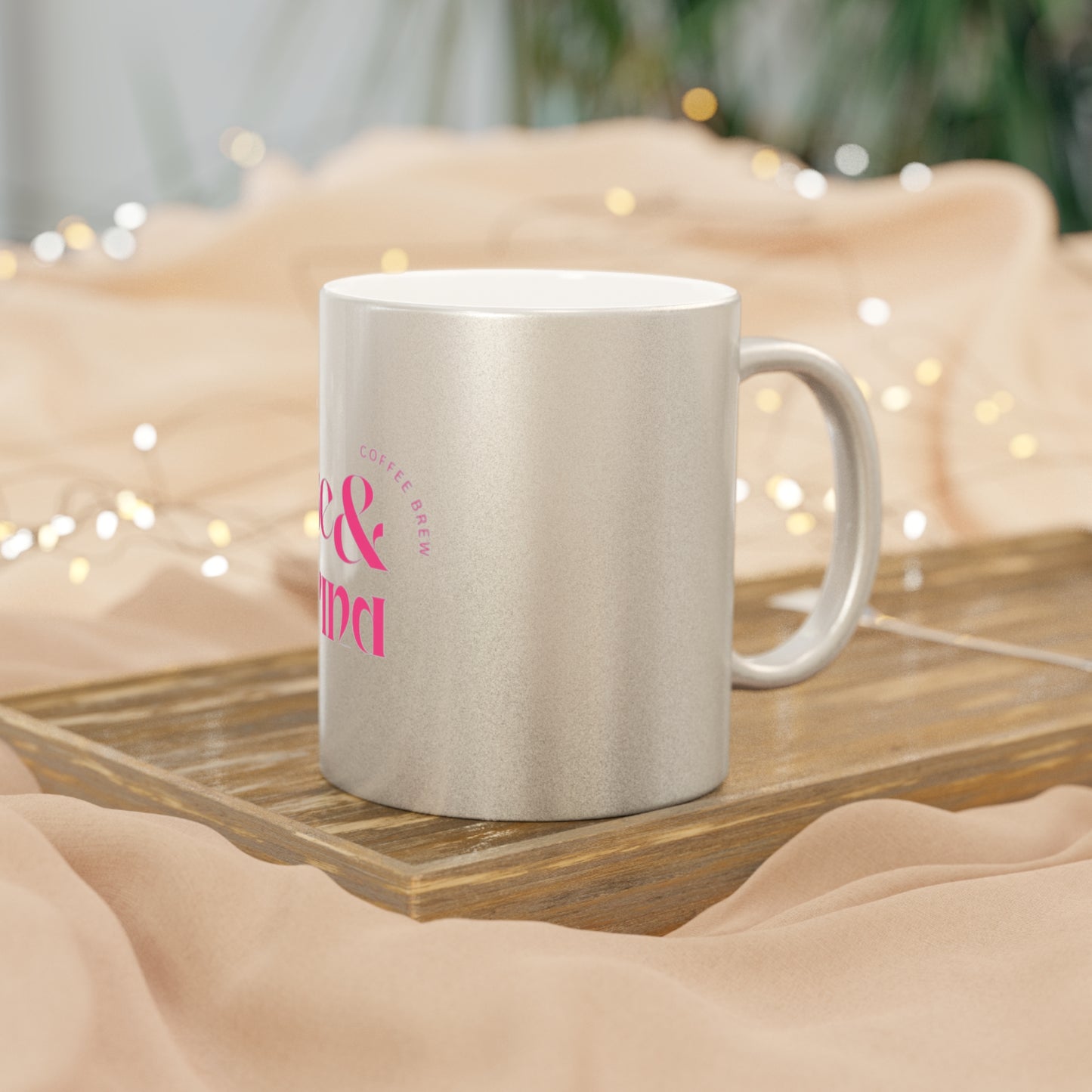 Rise & Grind Metallic Mug (Silver\Gold)