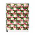 Christmas Patchwork Wrapping Paper Roll — Festive Green & Red Holiday Gift Wrap