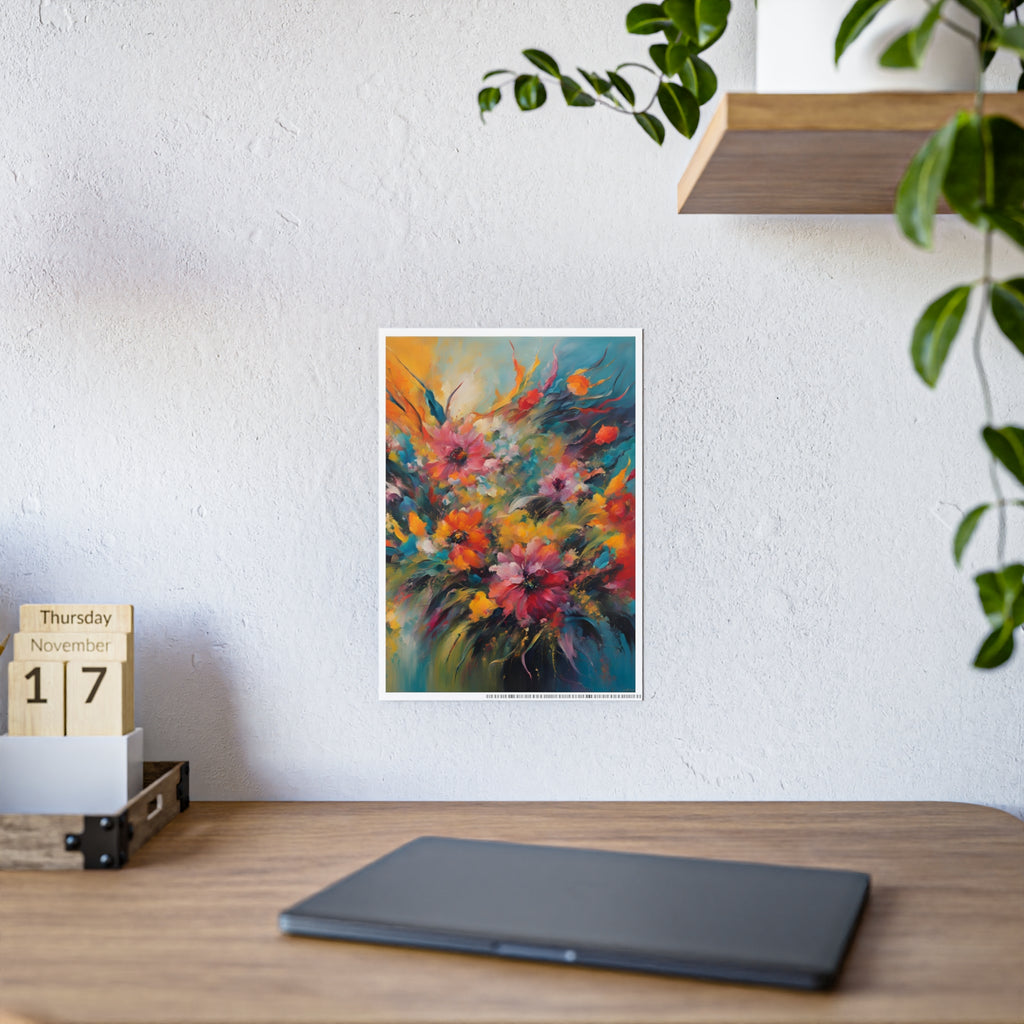 Abstract Flowers by Rise Gloss Posters