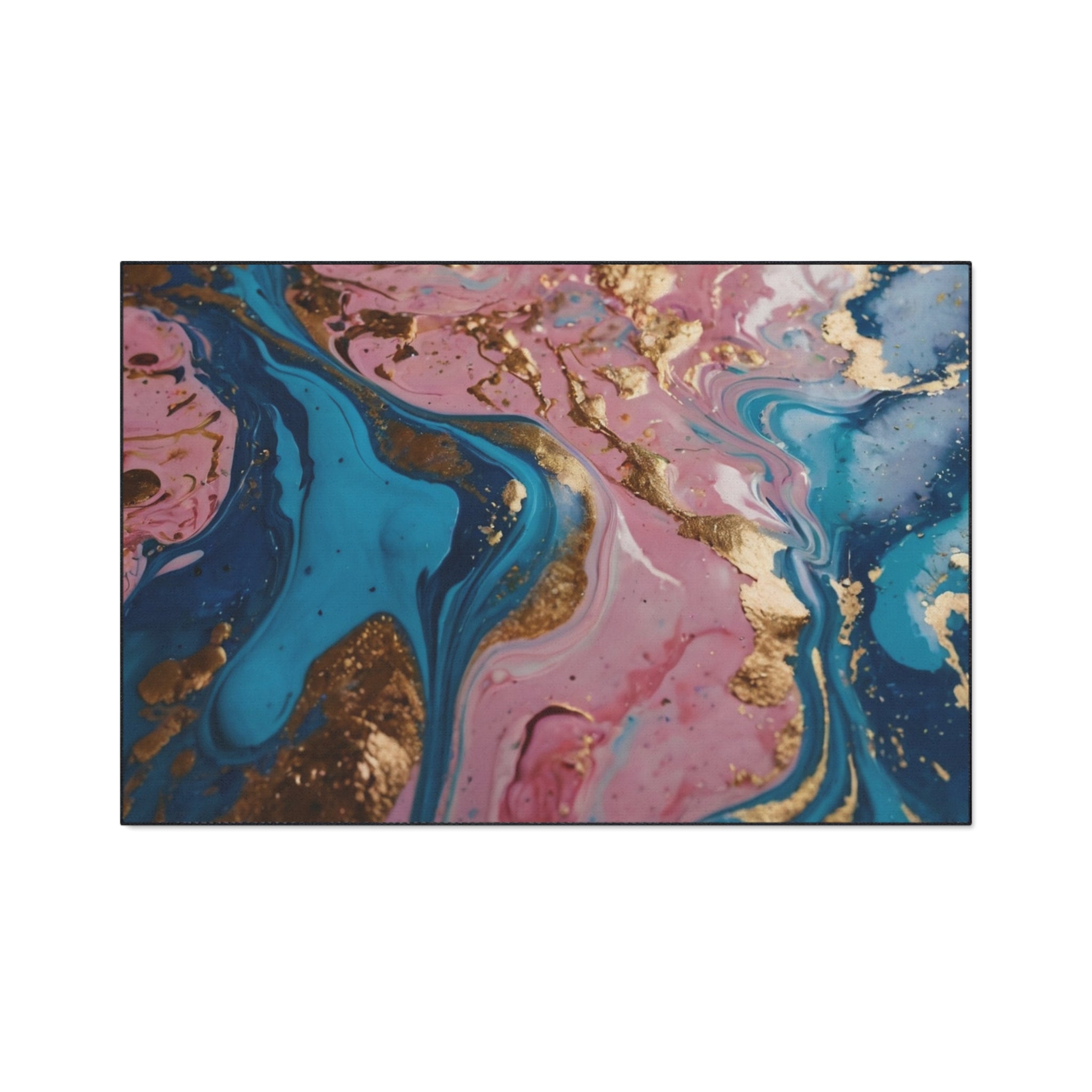 Elegant Abstract Heavy Duty Floor Mat – Non-Slip Decorative Area Rug for Home & Office