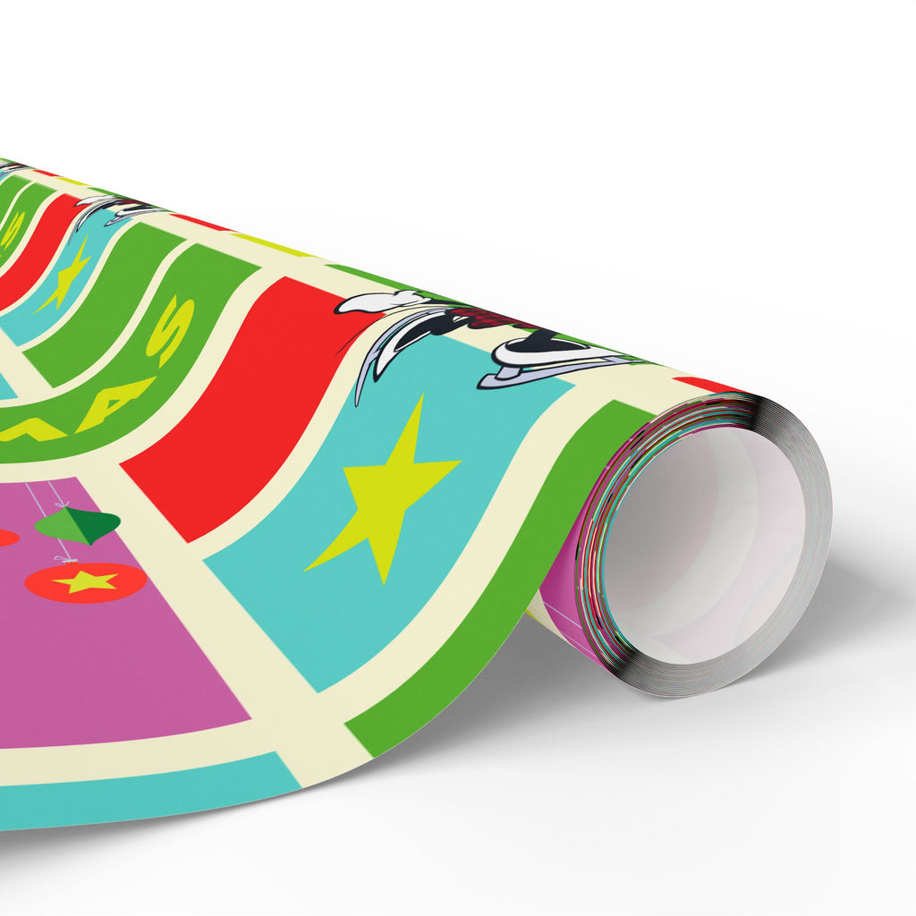 Christmas Patchwork Wrapping Paper — Merry XMAS Gift Wrap Roll