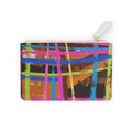 Abstract Neon Grid Mini Clutch Bag