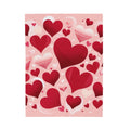 Romantic Heart Pattern Velveteen Plush Blanket for Cozy Moments