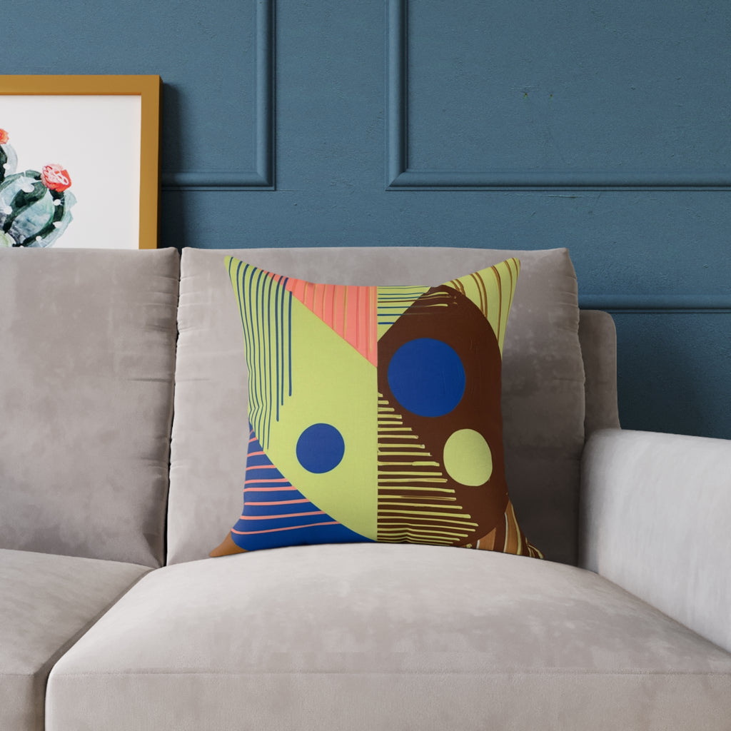 Abstract Geometric Square Pillow