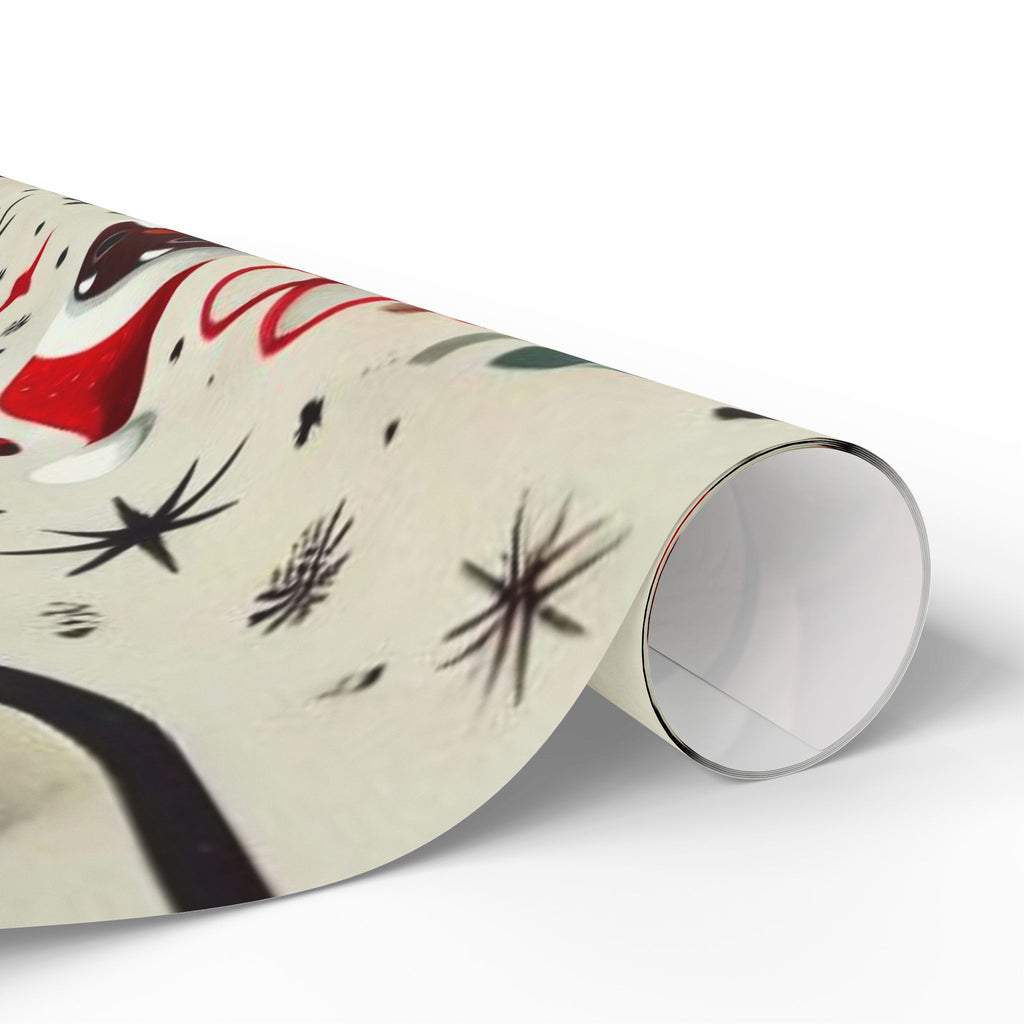 Black Santa Wrapping Paper