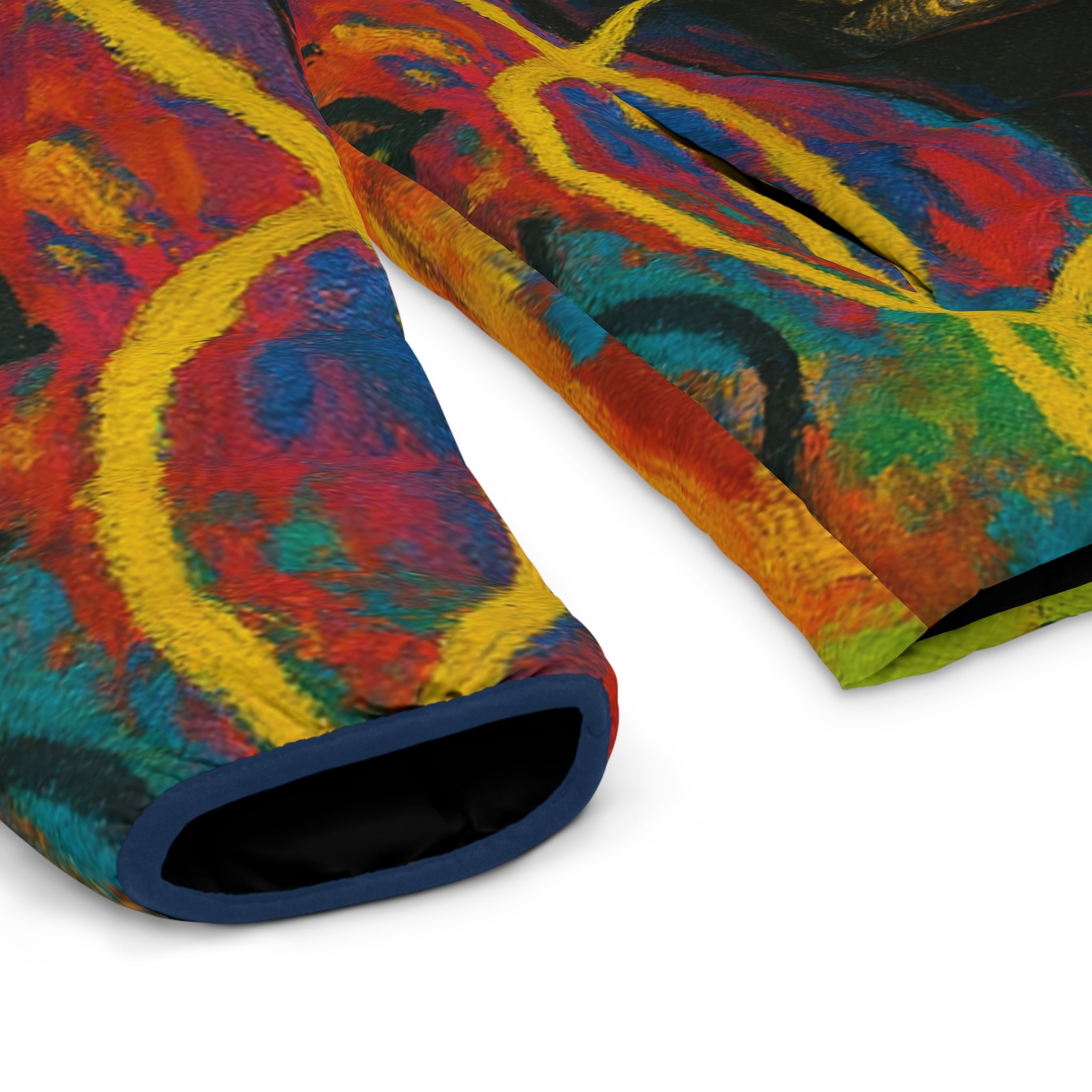 Graffiti Portrait Puffer Jacket — Bold Urban Art Winter Coat