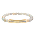 Engraved Natural Stone Bracelet
