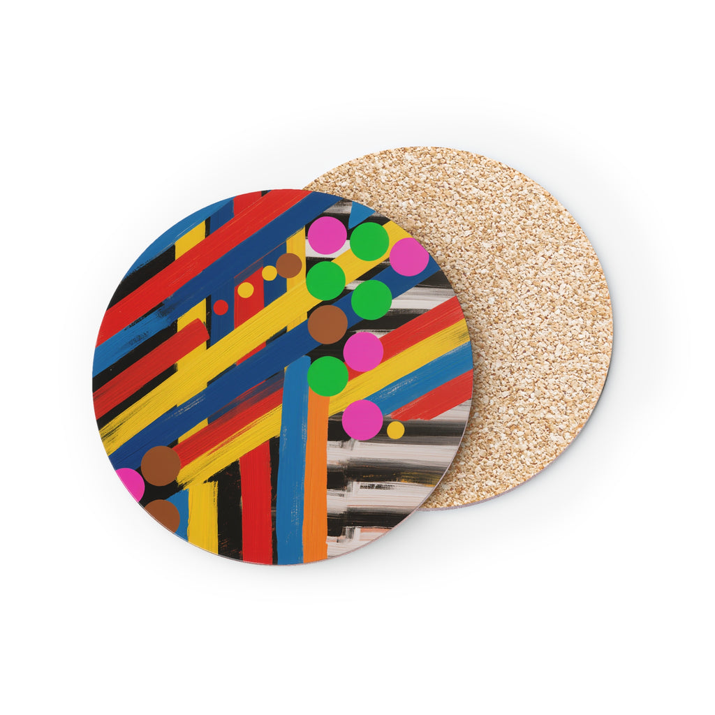 Abstract Colorblock Coasters — Bright Geometric Drink Coasters