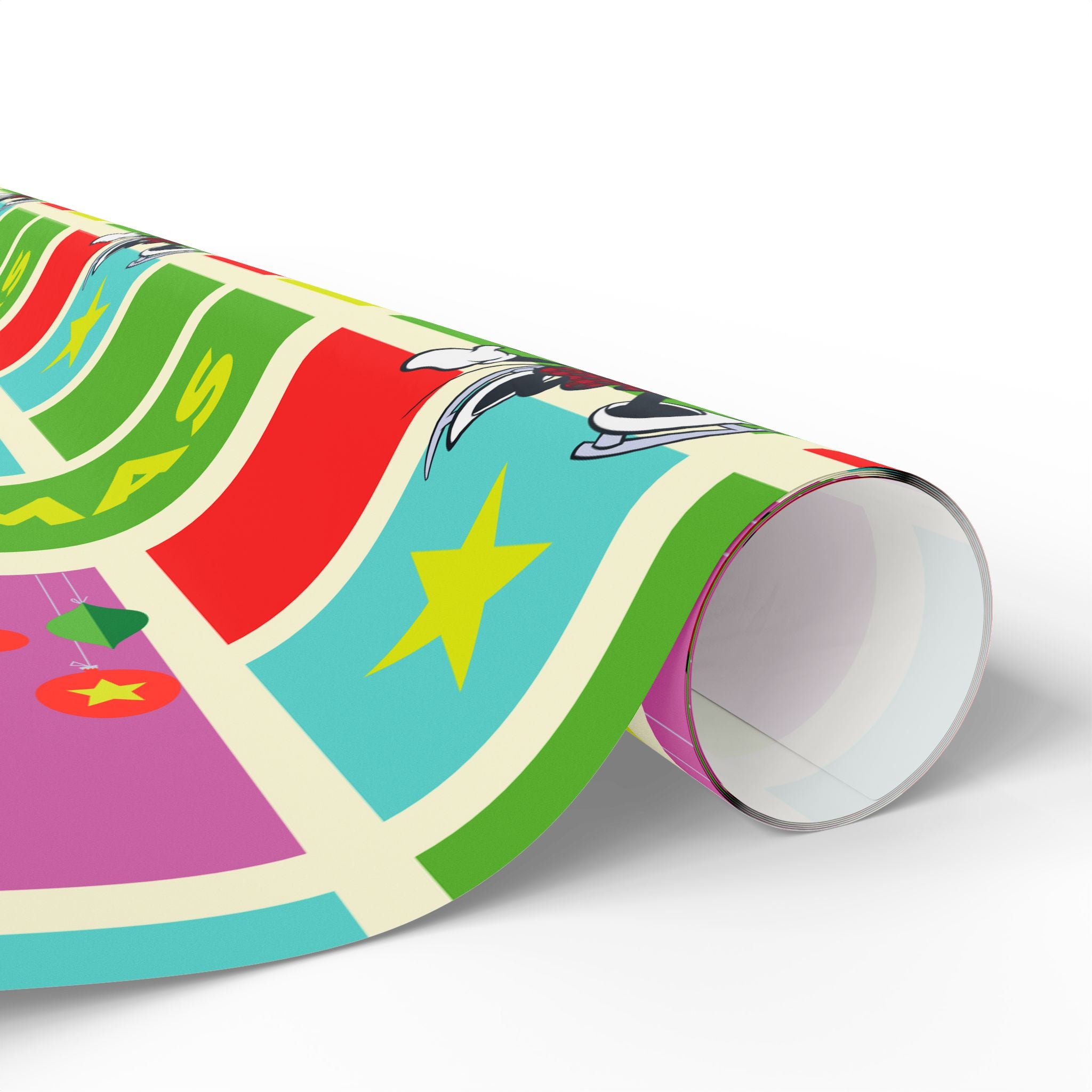 Christmas Patchwork Wrapping Paper — Merry XMAS Gift Wrap Roll