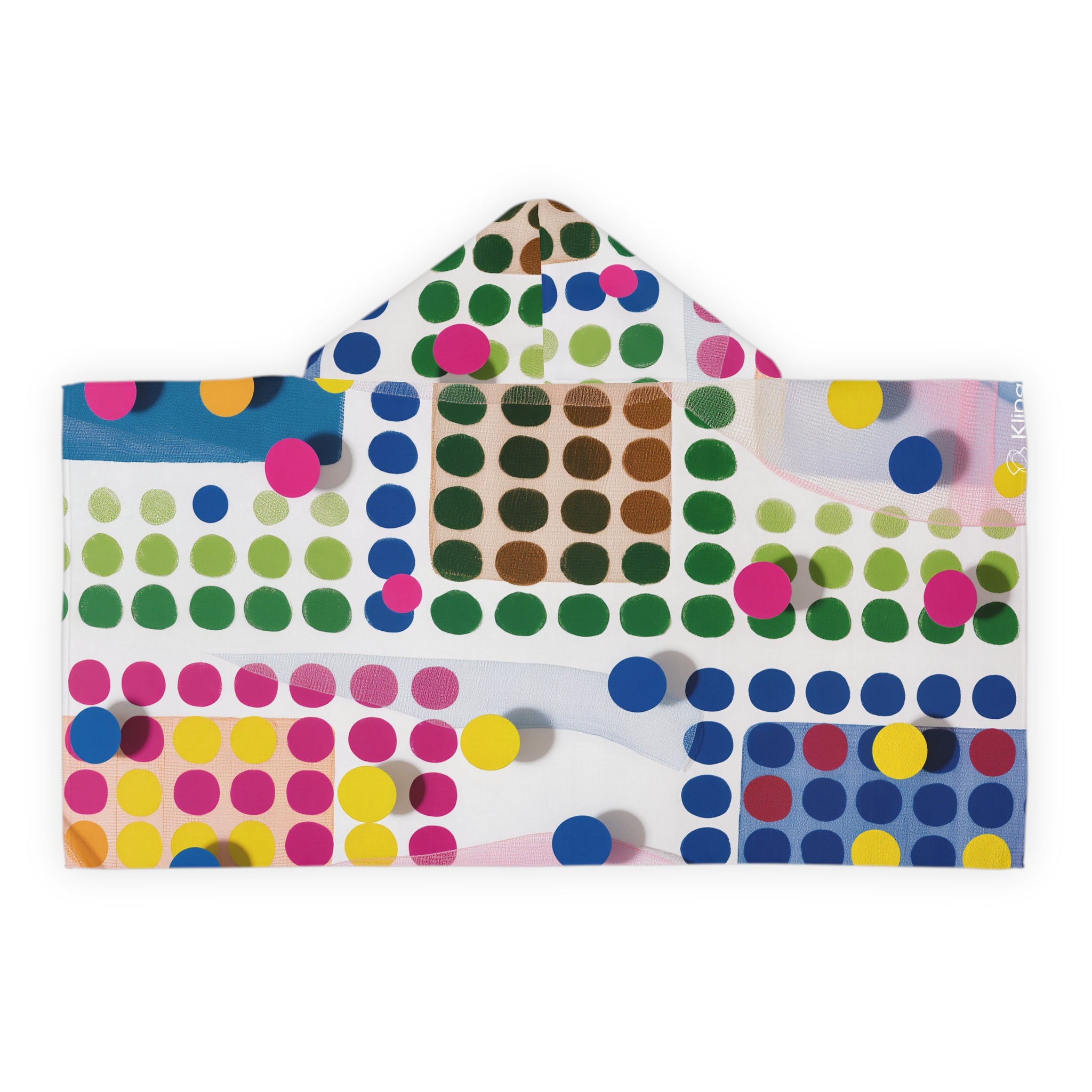 Colorful Dot Pattern Youth Hooded Towel