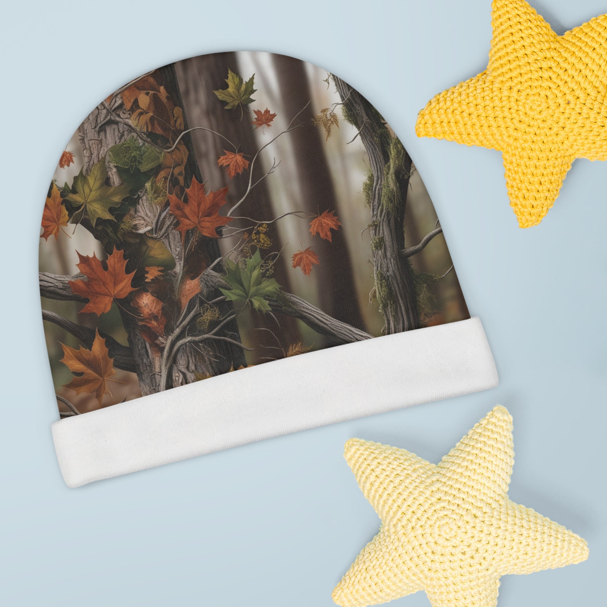 Autumn Leaves Baby Beanie - Cozy Knitted Infant Hat for Fall Celebrations