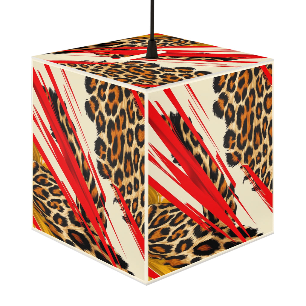 Wild Luxe Leopard Print Light Cube Lamp - Modern Home Decor