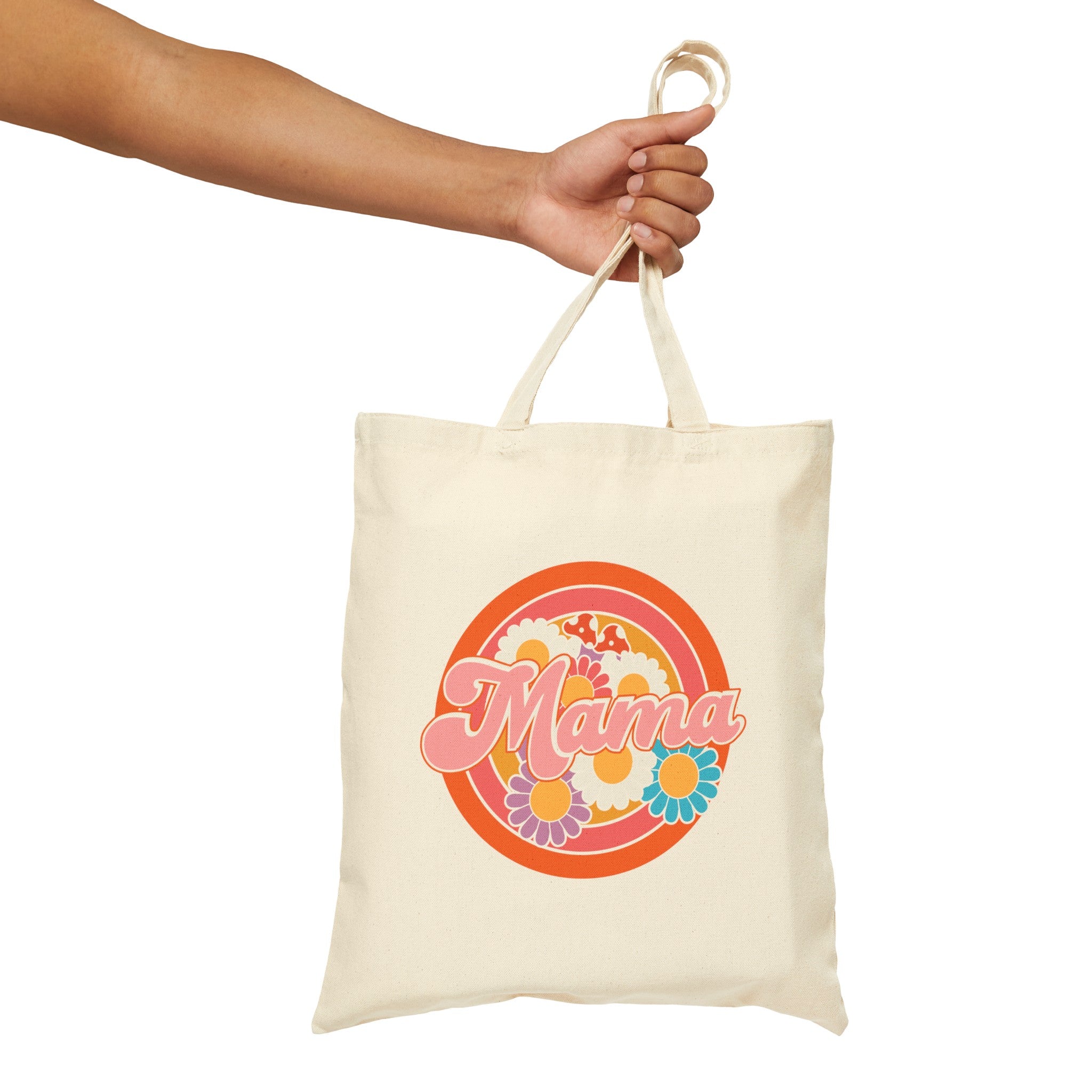 Groovy Mama Cotton Canvas Tote Bag
