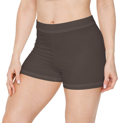 Dark Cocoa Women Biker Shorts