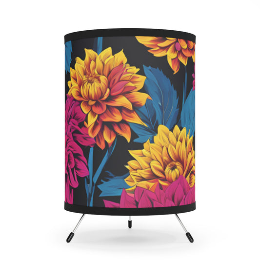 Floral Tripod Lamp with High-Res Printed Shade – Vibrant Home Decor for Cozy Spaces