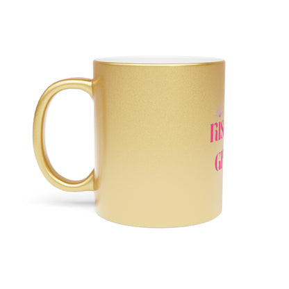 Rise & Grind Metallic Mug (Silver\Gold)