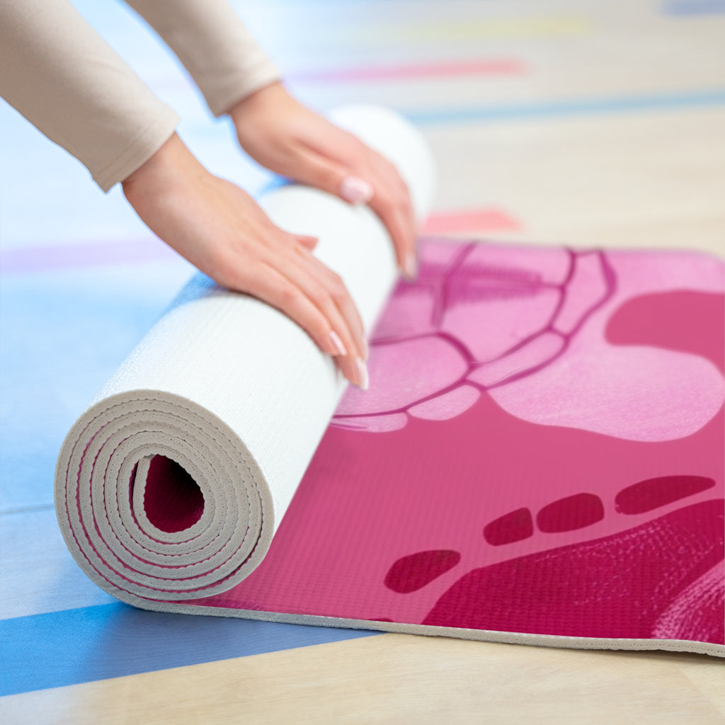 Pink Sea Turtles Foam Yoga Mat
