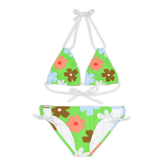 Floral Strappy Bikini Set