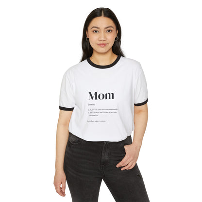 Definition of a Mom Cotton Ringer T-Shirt