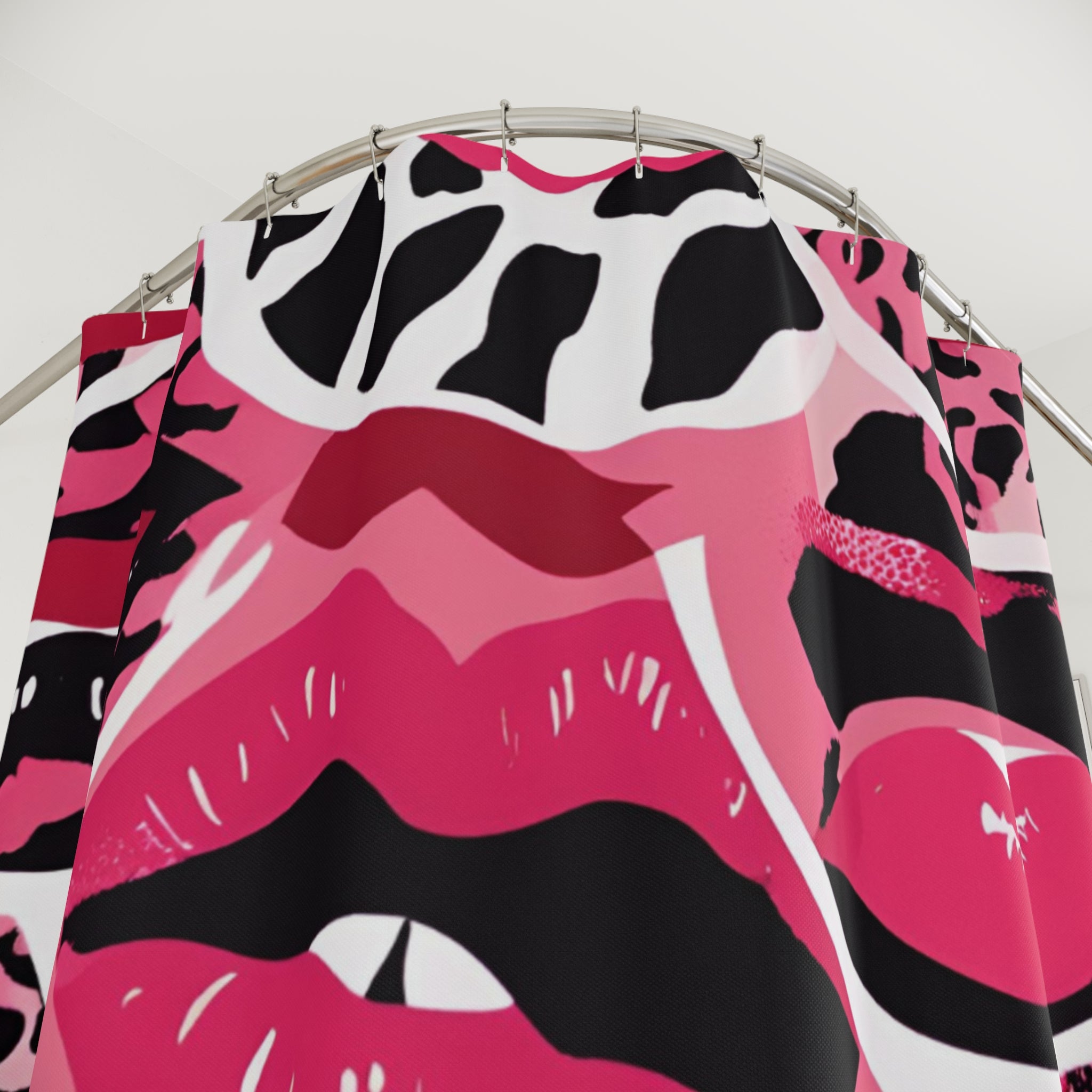 Bold Lips Shower Curtain - Stylish Bathroom Décor for Trendy Spaces