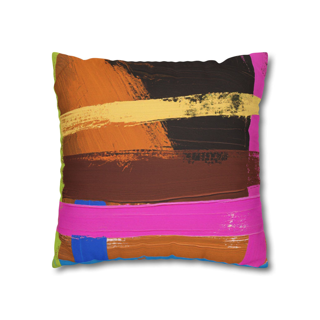 Plaid Accent Colorful Throw Pillow