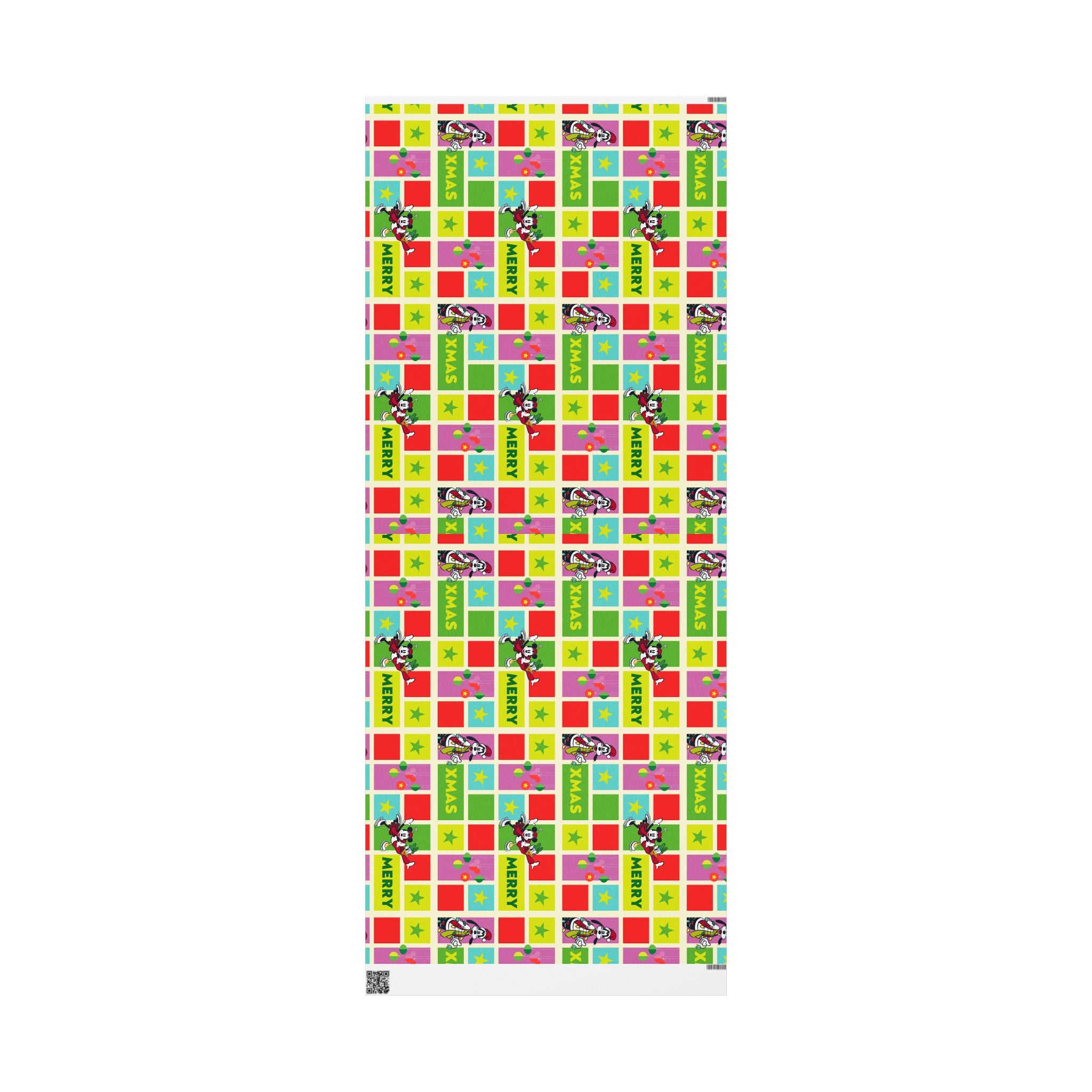Christmas Patchwork Wrapping Paper — Merry XMAS Gift Wrap Roll
