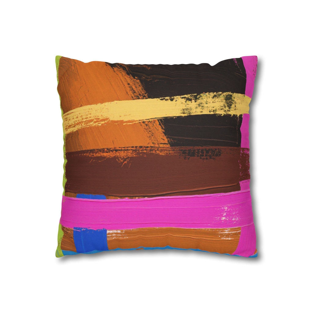 Plaid Accent Colorful Throw Pillow