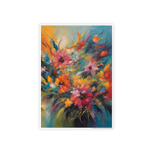 Abstract Flowers by Rise Gloss Posters