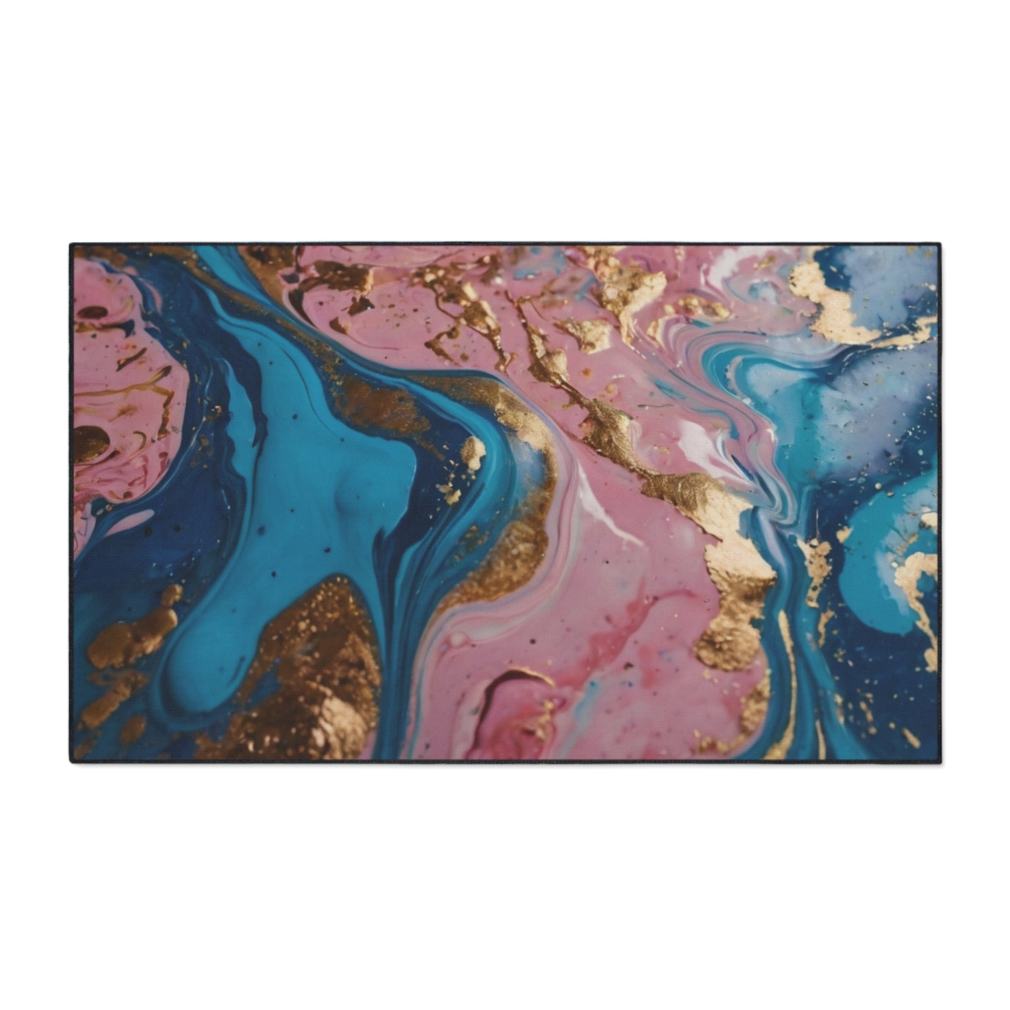 Elegant Abstract Heavy Duty Floor Mat – Non-Slip Decorative Area Rug for Home & Office