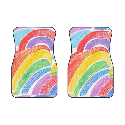 Rainbow Car Mats (2x Front)